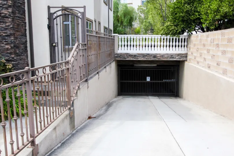 The parking garage at 149 Harkness Ave