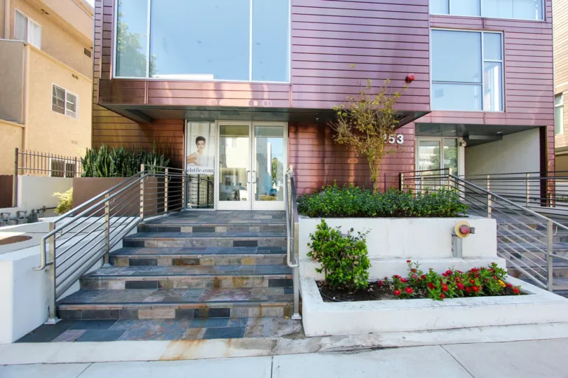 The stairs leading up to 153 S Hudson Ave
