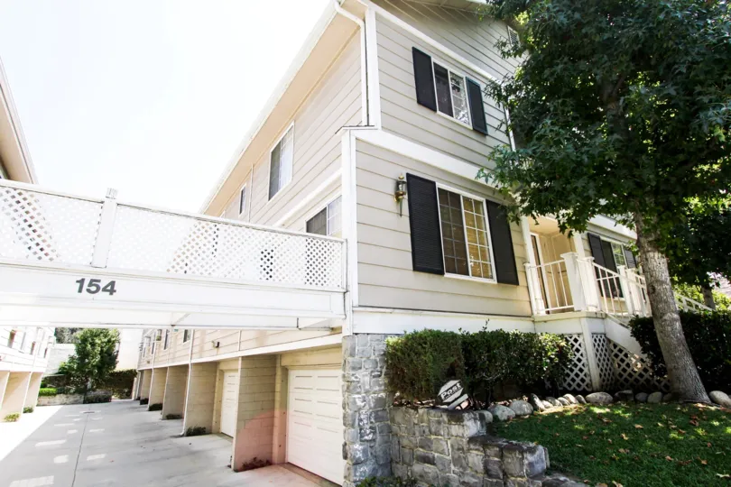 The garages for residents of 154 N Meridith Ave