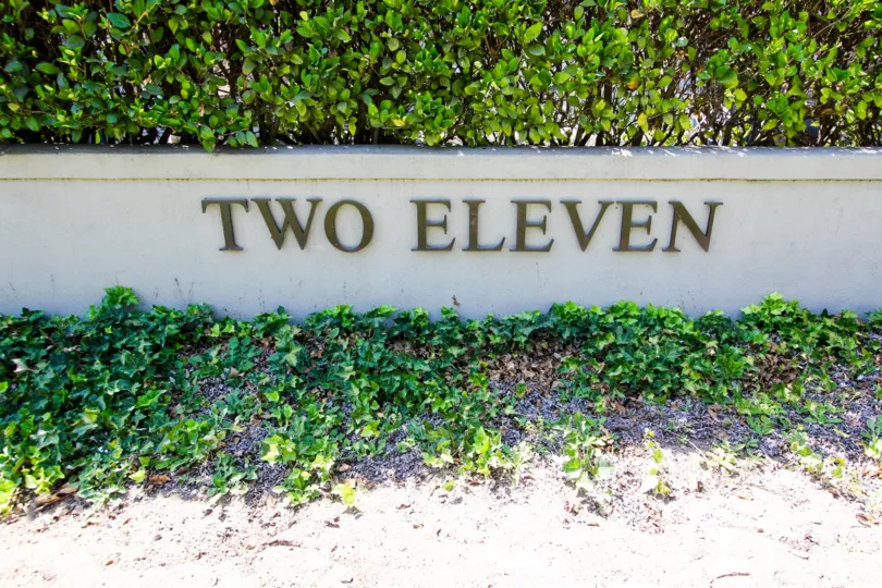 The sign announcing 211 S Orange Grove Blvd