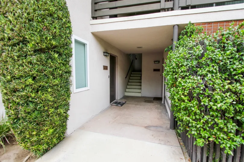 The sidewalk through 355 S Euclid Ave in Pasadena, California