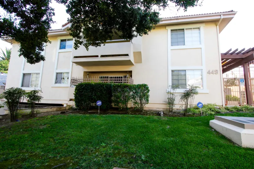 The yard in front of 449 N Catalina Ave in Pasadena, California