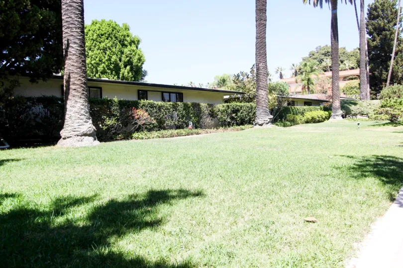 The yard in front of 481 S Orange Grove Blvd