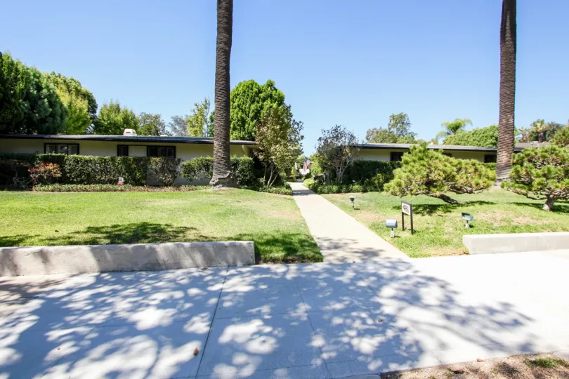 The walkway between buildings at 481 S Orange Grove Blvd