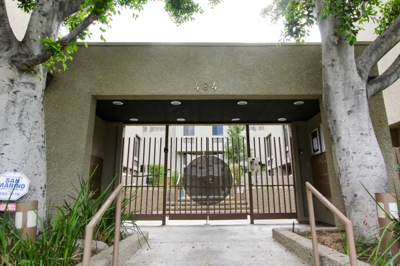 The gate into 484 E California Blvd