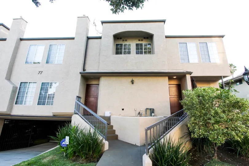 The entrance into 77 North Townhomes