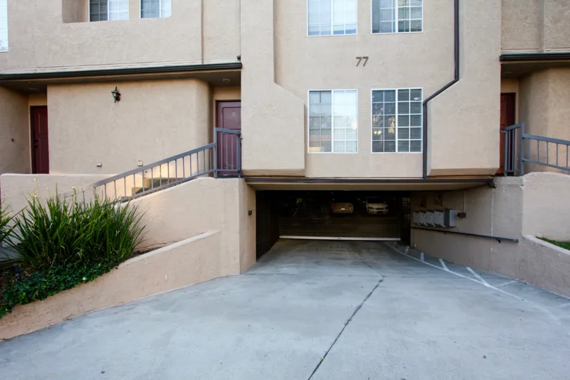 The garage at 77 North Townhomes