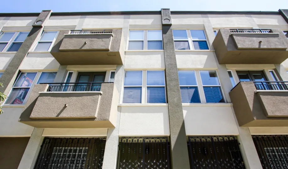 The balconies seen at 80 North Raymond
