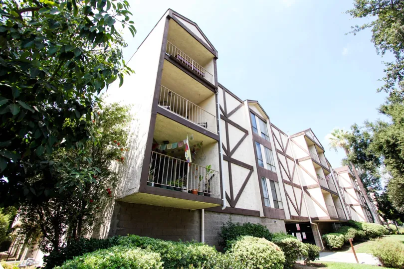 The hedges around the Allen Avenue Square North building