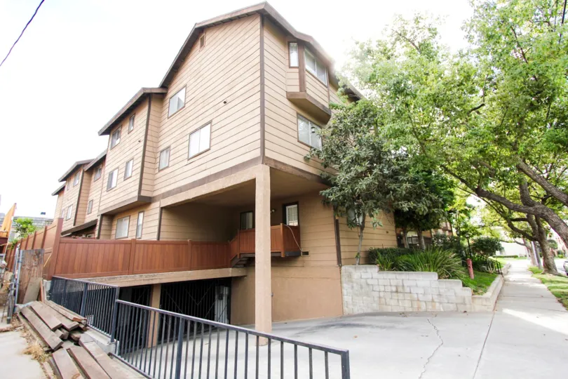 The view of the building at Alpine Village in Pasadena, California