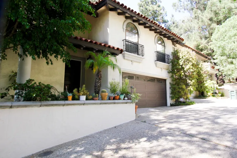 The garages for parking at Altos Arroyos