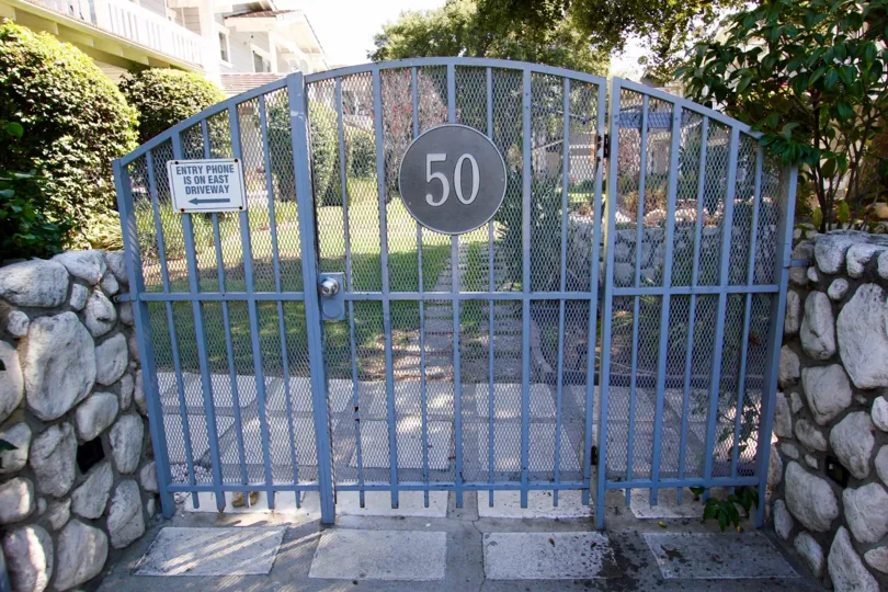 The gate into Audrey Brantley Court