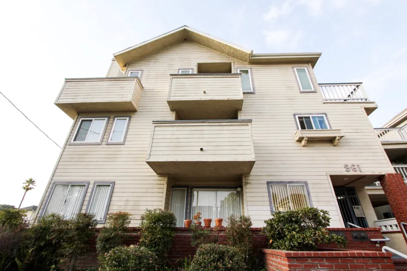 The balconies at California Villas in Pasadena, California