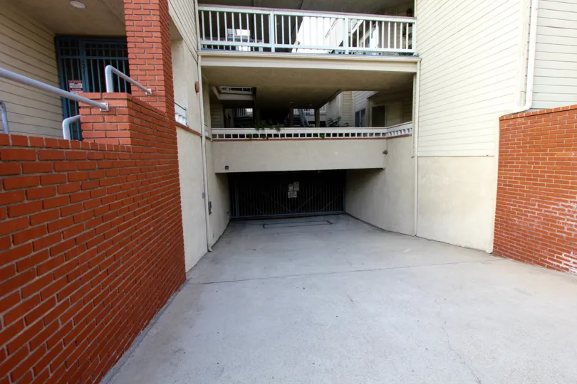 The garage at California Villas in Pasadena, California