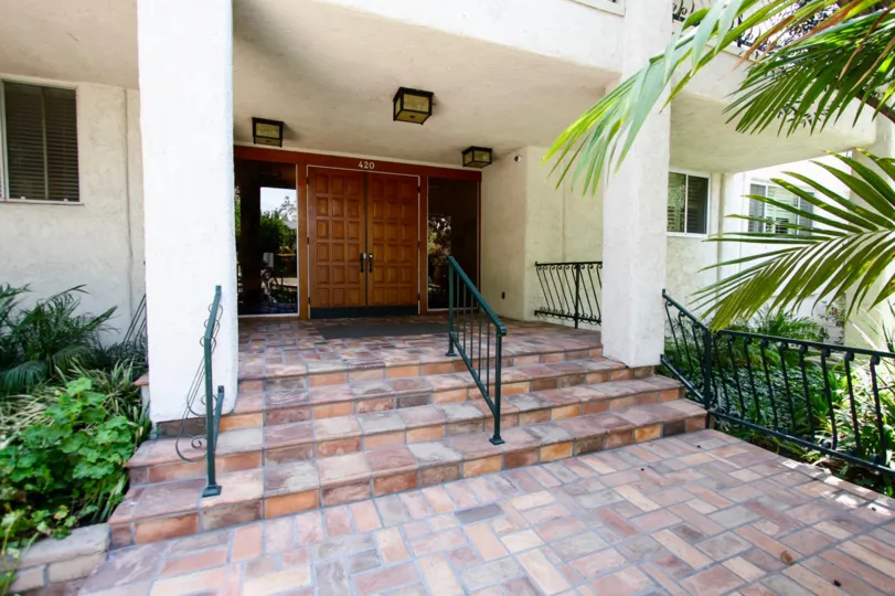 The stairs leading up to Casa Serena