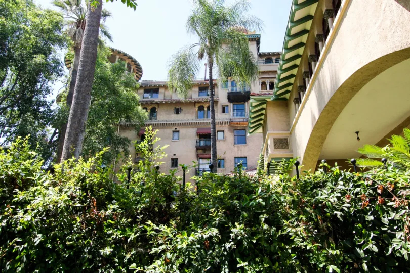 The landscaping around Castle Green in Pasadena, California