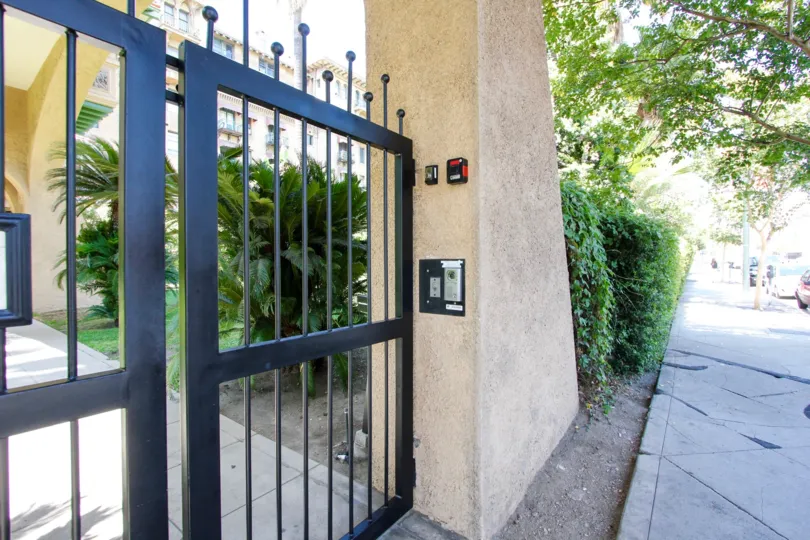 The gate into Castle Green