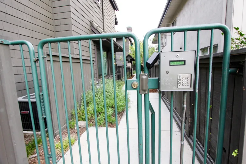 The security gate for Cedar Ridge