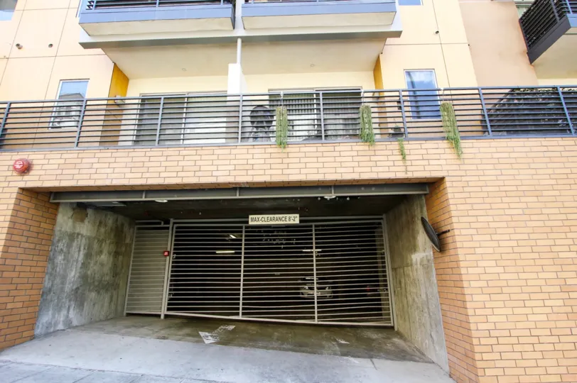 The parking for Cinema Lofts residents