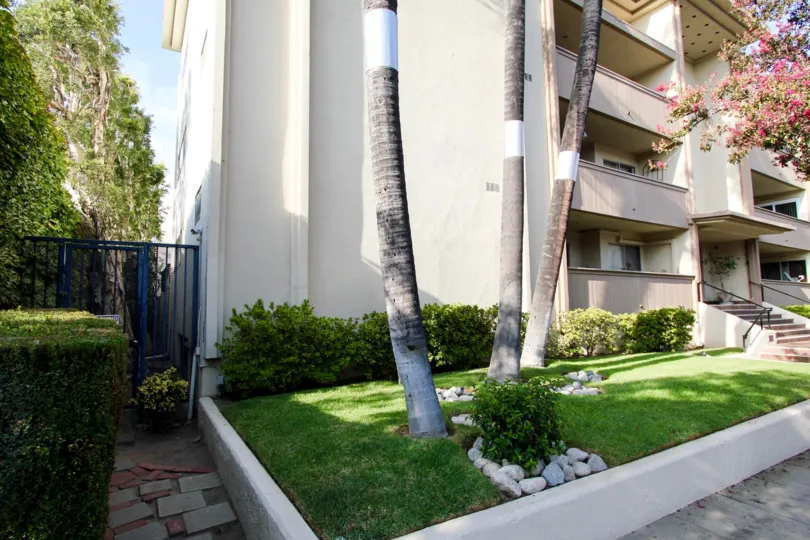 The yard in front of Cordova Arms