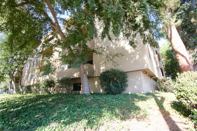 The yard in front of the Cordova East in Pasadena, California