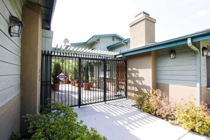 The gate into Daisy Garden in Pasadena, California