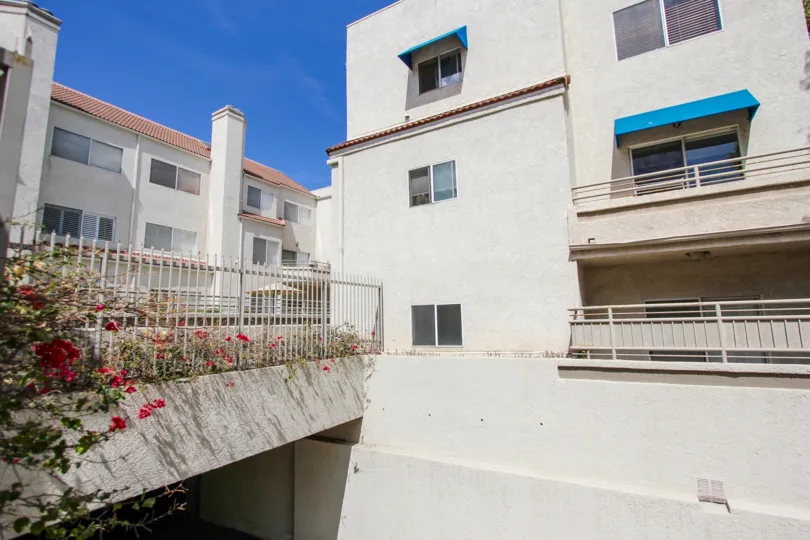 The balconies around Del Mar Terrace in Pasadena, California