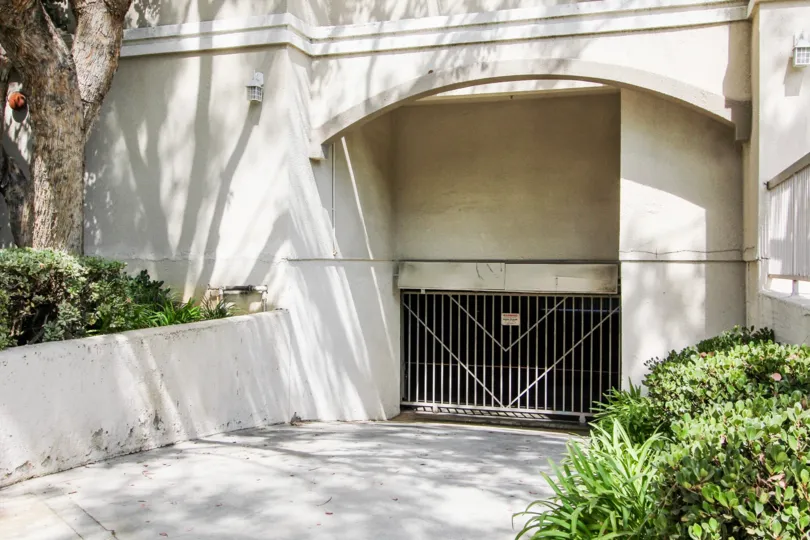 The parking garage for Del Mar Villa residents in Pasadena, California