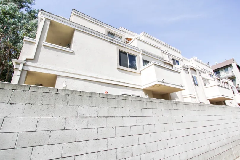 The privacy fence around the Del Mar Villa property