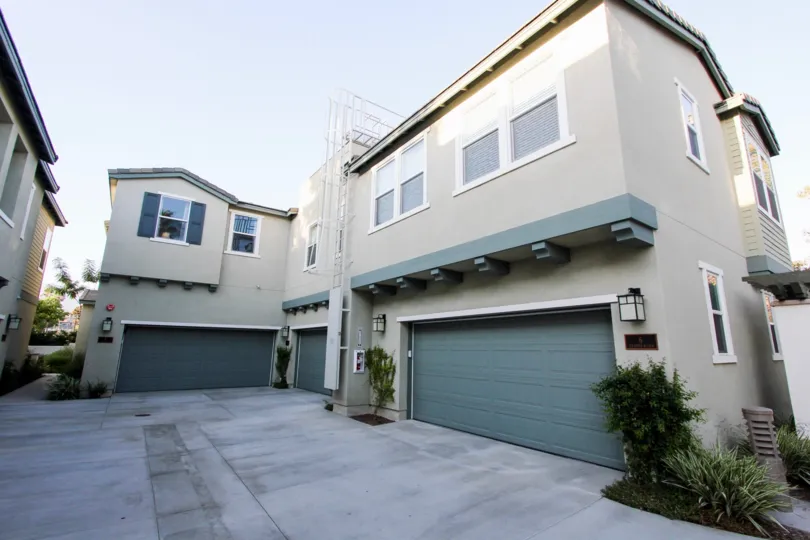 The garages for parking at District Walk