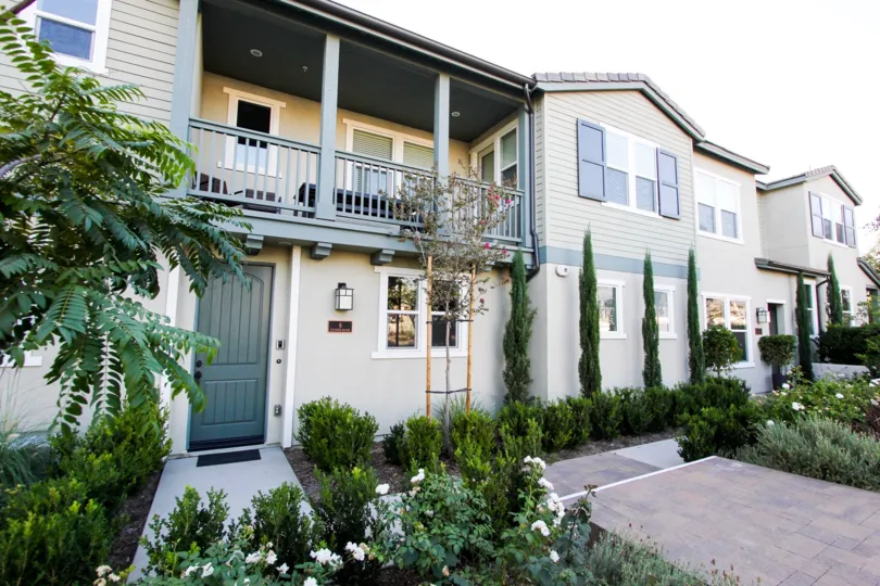 The landscaping around the District walk building in Pasadena, California