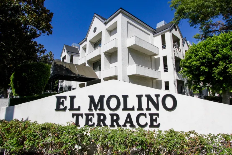 The sign leading into El Molino Terrace in Pasadena, California