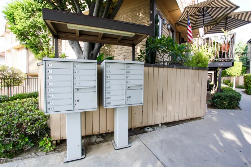 The mail center at Greenwood Village in Pasadena, California