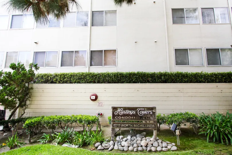 The view of Hastings Towers in Pasadena, California