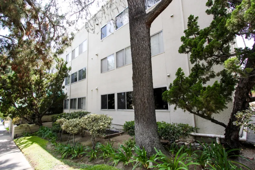 The landscaping around the Hastings Towers