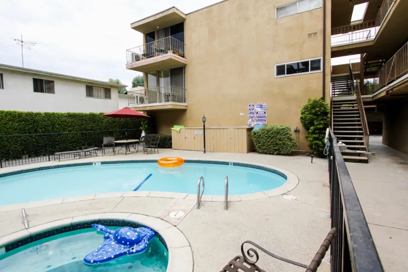 The swimming area inside of Los Robles South for residents