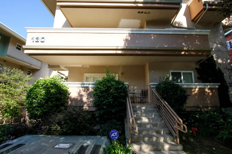 The stairs leading up to the Mentor Terrace in Pasadena, California