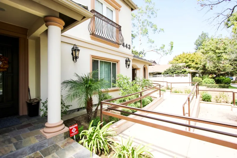 The walkway up to Oakland Terraces in Pasadena, California