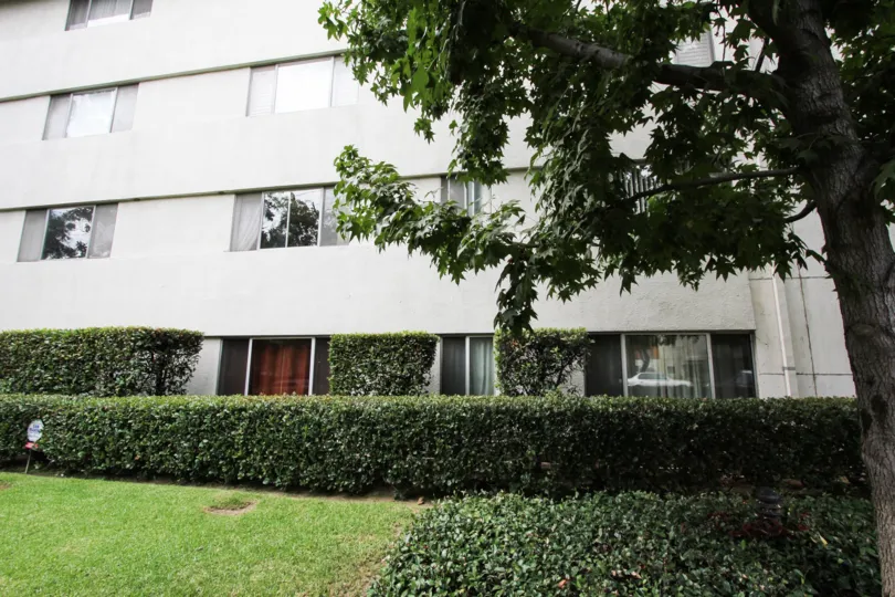 The landscaping around Oakland Towers North