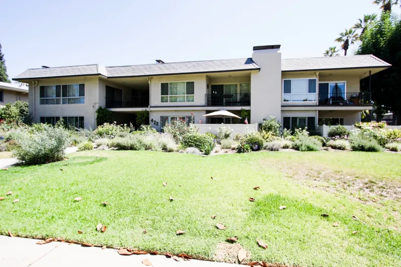 The sidewalk in front of Orange Grove Crest