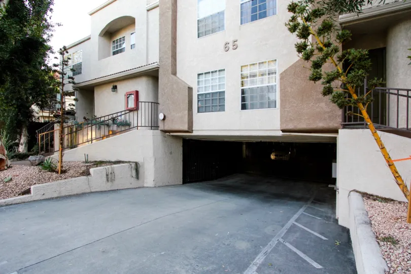 The parking garage for residents in Pacific Michigan