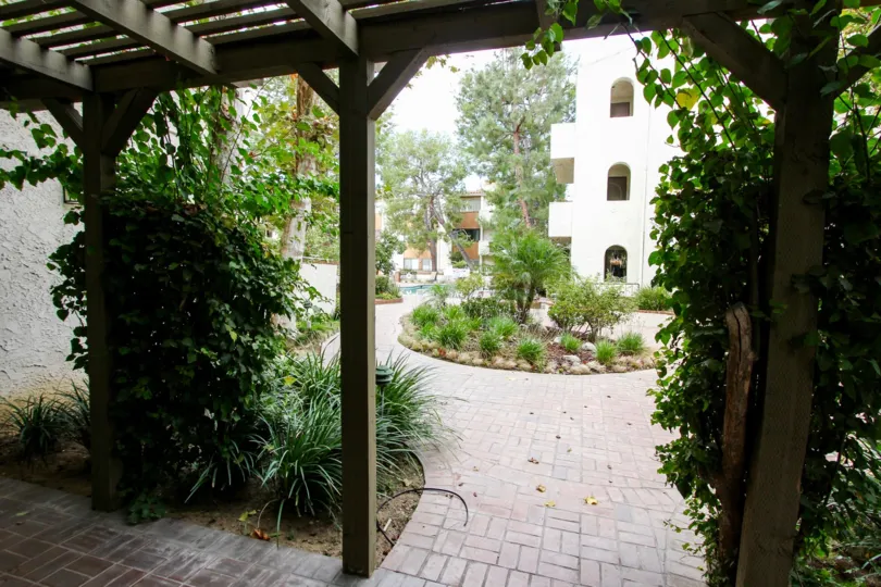 The gardens seen inside Park California in Pasadena, California