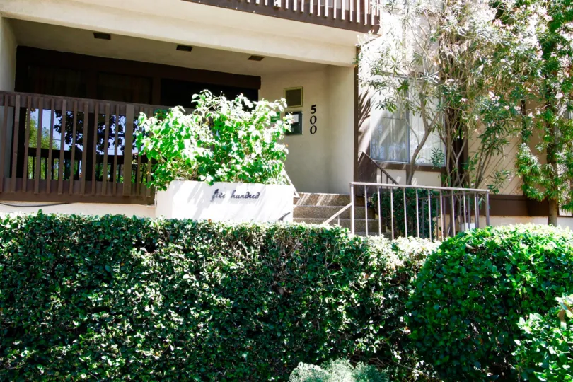 The landscaping around Parkwood Townhomes