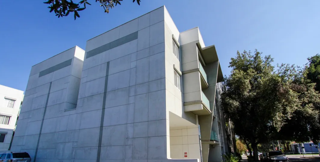 The structure of the Pasadena Collection West in Pasadena, California