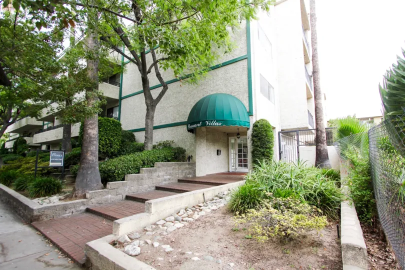 The stairs leading up to Pleasant Villas
