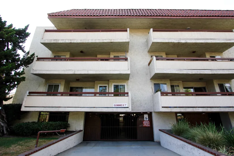 The balconies seen at Sierra Mandre Manor