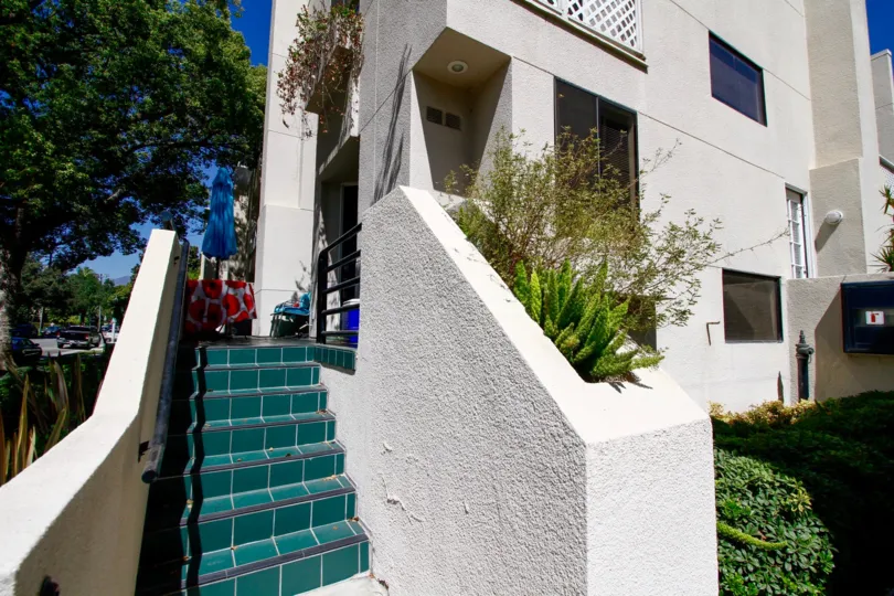 The stairs leading up to South Oak Knoll Townhomes