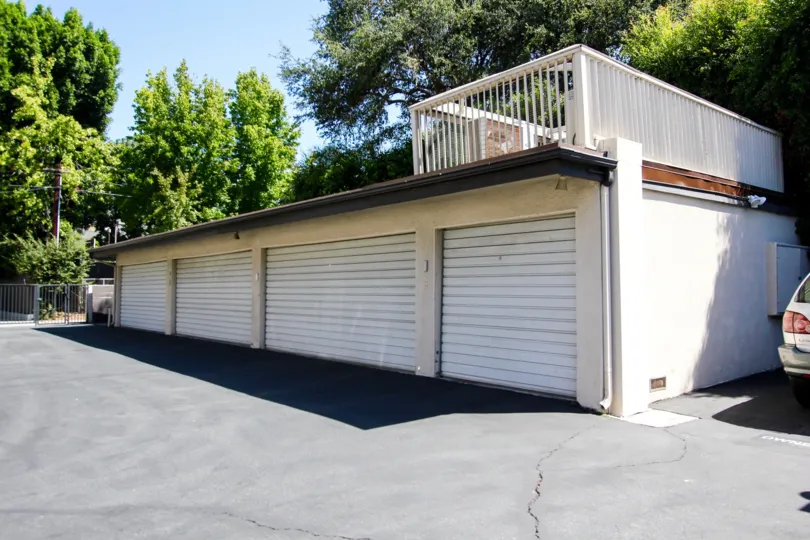 The garages for parking at The Barclay