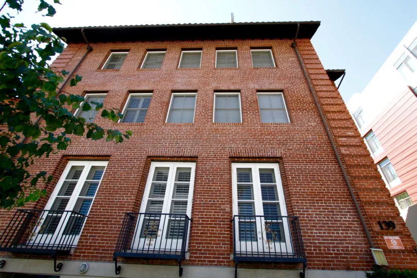 The view of The Livingstone from the sidewalk