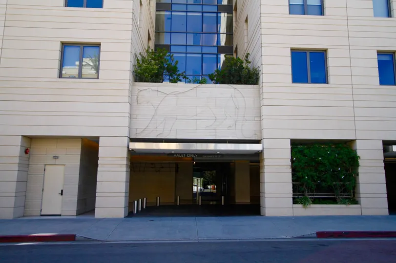 The doors leading into The Montana located in Pasadena, California